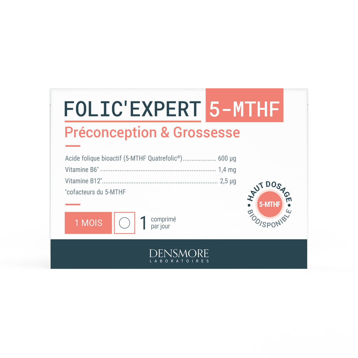 FOLIC'EXPERT - The new generation of Folic Acid (5-MTHF) - 30 tablets ...